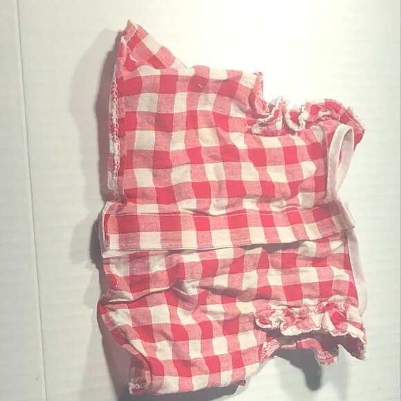 Build-A-Bear Hello Kitty Outfit Set Gingham Ruffled Top Denim Skirt Red/White OS - Picture 7 of 10